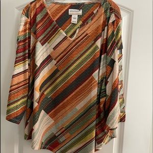 Alfred Dunner diagonal stripe top